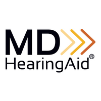 md hearing aid logo